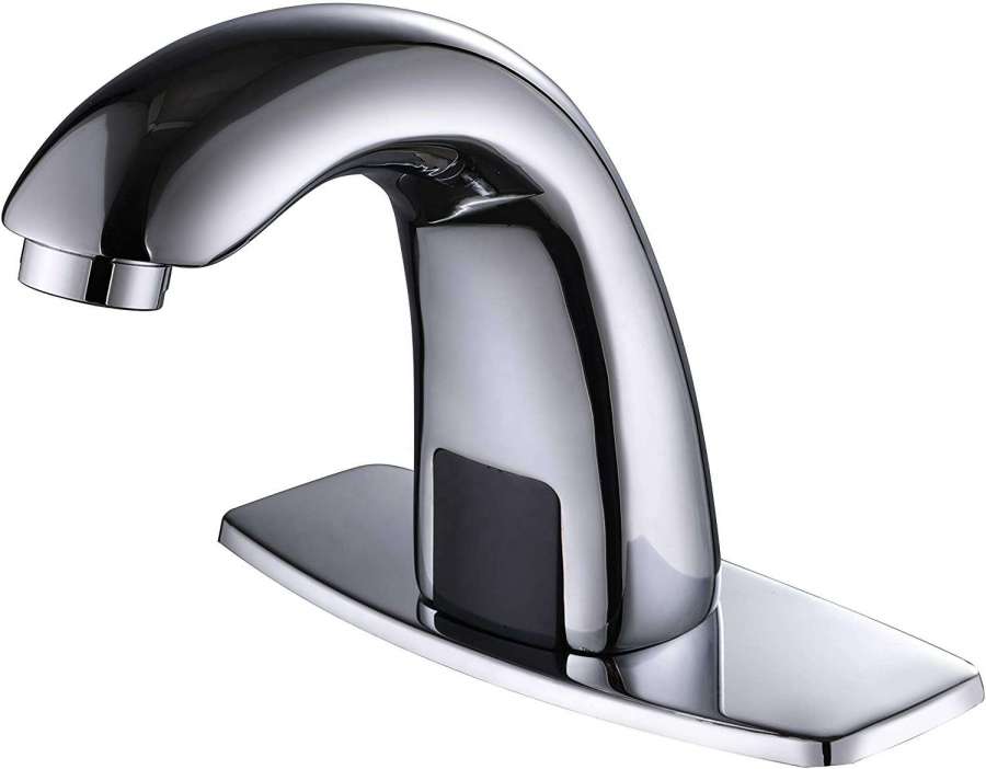 Automatic Sensor Touchless Bathroom Sink Faucet with Hole Cover Plate