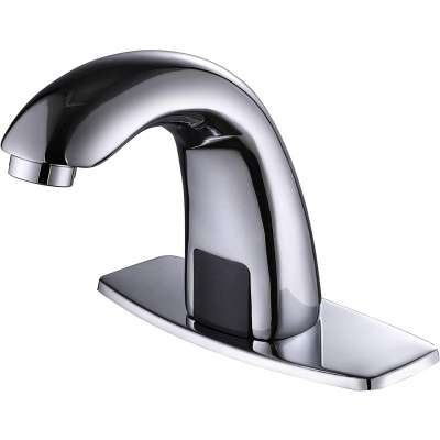 Automatic Sensor Touchless Bathroom Sink Faucet with Hole Cover Plate